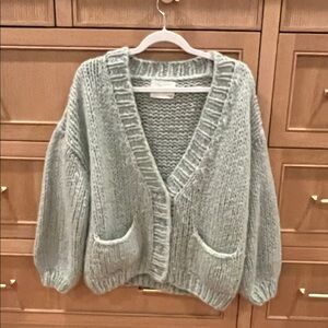 Handmade Cozy Knit Mint Women's Sweater - chicwish it’s your new go to sweater